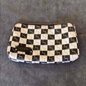 L.A.M.B black & white pouch